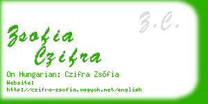 zsofia czifra business card