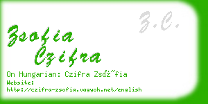 zsofia czifra business card